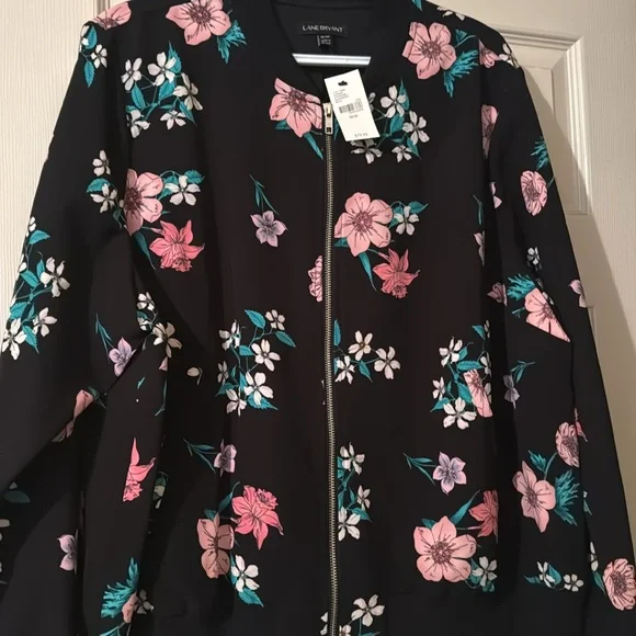 NWT Lane Bryant Black Floral Jacket Size 18/20 - Picture 7 of 9